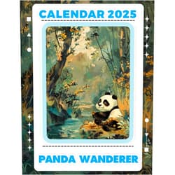 Liam Mcintosh Panda Wanderer Calendar 2025: 12 Months 2025 Jan to Dec with Holidays, Including 12 Coloring Pages For Kids and Adults| Perfect for Panda Lover to Planning and Organizing Your Year with a Large Size