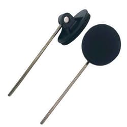TUOREN 2Pcs Bass Drum Beater Large Felt Round Head Kick Bass Drum Pedal Mallet for Cajon Pedal Drum Percussion Instrument Accessory Part Stainless Steel Shaft