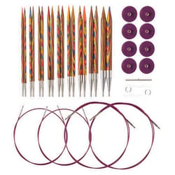Knit Picks Options Wood Interchangeable Knitting Needle Set - US 4-11 (Rainbow)