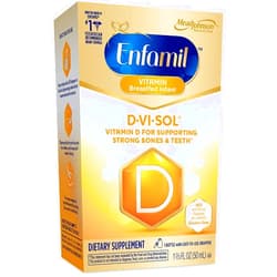 Enfamil D-Vi-Sol Vitamin D Drops for Infants, Supports Strong Bones and Teeth, Gluten-Free, Easy to Use Dropper Bottle 50 mL