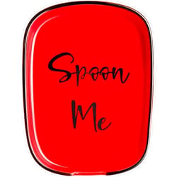 DAYYET Ceramic Spoon Rest for Stove Top, DAYYET Large Spoon Holder, Spoon Rest for Kitchen Counter, Heat-Resistant Cooking Utensil Rest, Red Kitchen Decor and Accessories