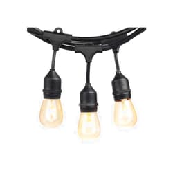 SUNTHIN Outdoor String Lights, 48FT Commercial Grade String Light with 15 11W Dimmable Edison Vintage Bulbs, Hanging for Outside, Patio, Garden, Backyard, Porch, Deck, Pergola, Party