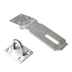Alise Hasp Lock,Door Hinge Lock Padlock,Clasp Latch Hinges Lock for Doors,SUS 304 Stainless Steel Chest Latches Brushed Nickel MS9