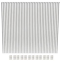 Vincita 36 Pieces 14G J Bend Bicycle Stainless Steel Spokes 254mm - 294mm with Brass Nipples for MTB Wheel Spokes, Ebike, Downhill, Trekking, City Bikes - Replacement/Repair Spokes