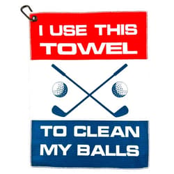 Wolf Golf Towels - I Use This Towel to Clean My Balls Golf Towel - Golf Gifts for Men - Printed Funny Golf Towel