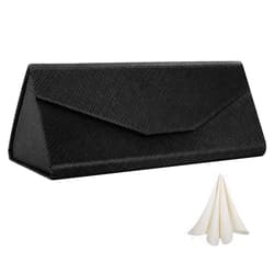 MoKo Foldable Glasses Sunglasses Case, PU Portable Eyeglass Case for Men Women