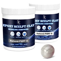 Seocam Epoxy Sculpt Clay, Epoxy Putty for Epoxy Sculpt, 2 Part Modeling Compound (A & B) of Sculpting Clay, Magic Sculpt Epoxy Clay for Sculpting, Modeling, Building and Repairing, 1 Pound, Natural