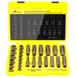 Topec 28PCS Deep Bolt Extractor Set, 3/8