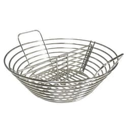 GRILLJOB Lump Charcoal Fire Basket with Divider Stainless Steel Grill Ash Baskets Fits 18