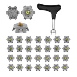 ZUHSA 30 Pieces Golf Shoe Spikes Replacements+Golf Cleats Spanner,Stainless Steel Shoe Wrench Spike Replacement Aid fit for Golf Shoe Accessories