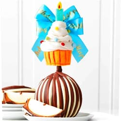 Mrs. Prindable's Mrs Prindables Triple Chocolate Happy Birthday Cupcake Jumbo Caramel Apple