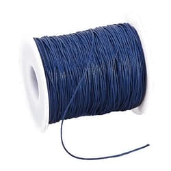 PH PandaHall 1mm Waxed Cord,100 Yards Waxed Cotton Cord Blue Waxed Thread Beading String Waxed Craft String for Bracelet Necklace Jewelry Waist Beads Making Crafting Beading Macrame
