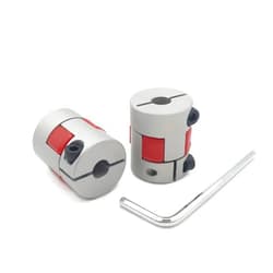 VICHSAMWY 2PCS 5mm to 8mm Aluminium Plum Flexible Shaft Coupling 30mm Length 25mm Diameter Connector Flexible Coupler for 3D Printer CNC Machine and Servo Stepped Motor