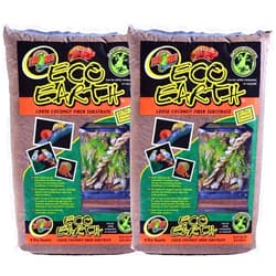 Zoo Med Eco Earth All-Natural Loose Coconut Fiber, Safely Composted, Tropical Substrate for Reptiles (8 Quarts, 2-Pack)