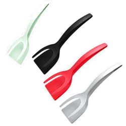 Azhiye 2 in 1 Grip and Flip Spatula Tongs Egg Omelet Fish French Toast Omelet Making, Omelet Spatula, Spatula Tongs, Egg Flipper, Egg Flipper Spatula, Egg Spatula Flipper