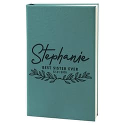 Customization Mill Personalized Leather Journal, Lined Pages - Teal - Notebook for Women, Customized Journals to Write in for Women w Name, Diary for Girls - Birthday, Best Friend, Mom, Sister Gifts