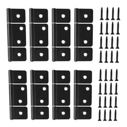 GEAIN Three Leaf Non-Mortised Hinge for Mobile Home & RV Interior 8 Packa Black Door Hinges with Screws