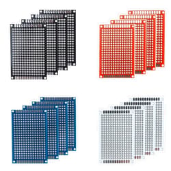 Enksagd 20 Pcs(4x6cm) Double Sided PCB Board Prototype Kit Soldering 4 Colour Universal Printed Circuit Board for DIY Soldering and Electronic Project