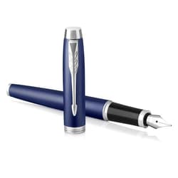 PARKER IM Fountain Pen, Matte Blue, Fine Nib with Blue Ink Refill (1931647)