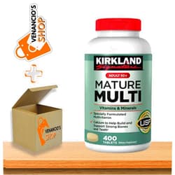 VENANCIO'S SHOP Kirkland Signature Adult 50+ Mature Multi Vitamins & Minerals, Multivitamin for Men and Women 50 Plus, 400 Tablets + Includes Venancio’sfridge Sticker (Pack of 1)