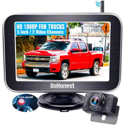 DoHonest Wireless Backup Camera 5-Inch for Truck: Easy Setup HD 1080P Rear View Camera for Car - Stable Signal Clear Night Vision 2 Channels for Pickup SUV - DoHonest V25
