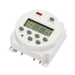 Dpofirs Mini Programmable Timer Switch, 1 Second to 168 Hours, Electronic Automatic Time Control Device, 5V 12V 24V 110V 220V, Digital Wall/Panel Mount Timer(110V AC)