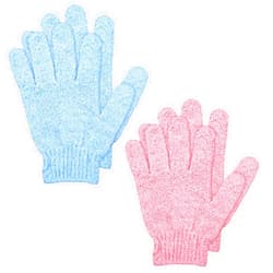 WLLHYF 2 Pairs Exfoliating Gloves Double Sided Shower Gloves Remover Dead Skin Bath Mitt Exfoliation Scrubber Shower Accessories for Beauty Spa Massage Daily Bath