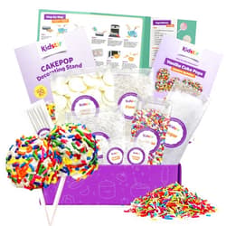 KIDSTIR Kids Baking Set DIY Baking Kits, Cake Pop Kit with Everything, All-in-One Baking Kit with Cake Pop Stand, Pre-Measured Ingredients, Best Gift Idea for Boys and Girls Ages 6-12. Vanilla