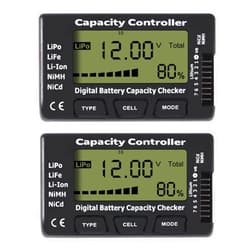 UMLIFE RC Cellmeter 7 Digital Battery Capacity Checker Controller Tester Voltage Tester for LiPo Life Li-ion NiMH Nicd Cell Meter 2PCS