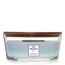 WoodWick Scented Candle with Crackling Wick, Calming Retreat Ellipse Trilogy Candle, Long Burning Candles: Up to 50 Hours Burn Time, Perfect Gifts for Women