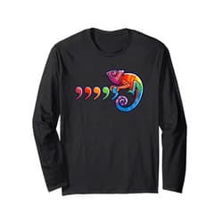 Karma Kameleon Clothiers Comma Chameleon Funny 80's Throwback THE ORIGINAL Long Sleeve T-Shirt