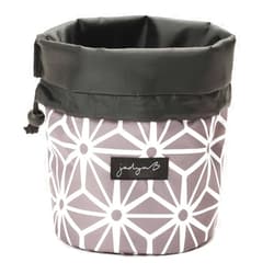 Jadyn Durable Cinch Top Makeup Organizer - Compact Travel Makeup Bag - 7 Interior Pockets for Cosmetics - Drawstring Toiletry Travel Bag for Women - 6L Storage Capacity - (Geometric Gray)