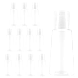 INNOLIFE 12 Pack 1oz Flip Cap Squeeze Bottles, Clear Plastic Travel Bottle, 30ml Refillable Empty Bottles BPA Free Container for Liquid, Lotions, and Toiletries