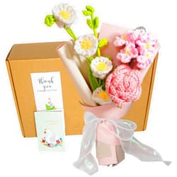 Maglc hand Magic Hand Hand-Knitted Rose Bouquets Durable Colorful odorless and Pollution-Free Suitable for Weddings Home Decorations Gifts Valentine's Day Mother's Day Weddings Sweet Gift.