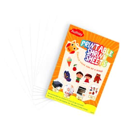 Auihiay 8 Sheets Semitransparent Printable Shrink Plastic Shrink Film Papers for Inkjet Printer Kids DIY Craft Activity Christmas Ornament, Mothers Day Gifts, 11.6 x 8.3 inch / 29.5 x 21 cm