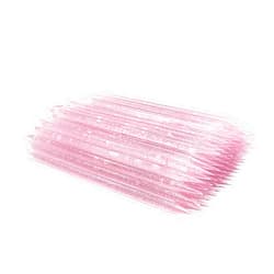 Medsuo 100 PCS Disposable Nail Sticks Double-End Multi Functional Cuticle Pusher Remover Nail Art Manicure Pedicure Tool for Cleaning Crafting, Applying Nail Strips Waxing Scraping Paint (Pink)