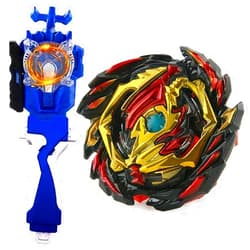 SUPERBLADE Metal Fusion Games Blade Toy Set Sparking Launcher Grip Bey Battling Top Burst B-145 DX Starter Venom Diabolos.Vn.Bl Left and Right Launcher Play Blades Gaming Toy Set Gift for Boys 4-8-12+