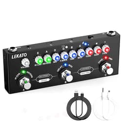 LEKATO Multi Effects Guitar Pedal, with IR Loading 9 AMP Models, Delay Reverb Distortion Overdrive Pedal, Rechargable Electric Guitar Effects Multi Pedal Support Recording,Bluetooth 5.0