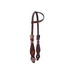 Circle Y Vintage Sunflower One Ear Headstall Brown
