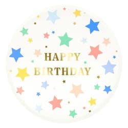 Meri Meri Happy Birthday Stars Dinner Plates (Pack of 8)