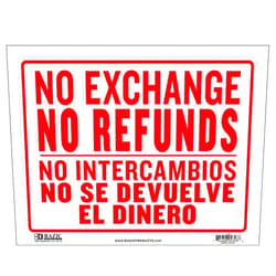 BAZIC Products No Intercambios No Se Devuelve El Dinero Sign, No Exchange No Refunds Signs, Plastic Signage for Store Retail Shops, 1-Pack