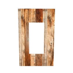 Spshian Outlet Covers Rustic Brown Wood Vintage Plank 1 Gang Wall Plate Single Rocker Light Switch Cover Decorative GFCI Receptacle Cover Electrical Switchplate for Farmhouse Cabin Home Decor