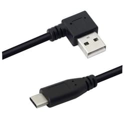 PNGKNYOCN 90 Degree USB Adapter Cable Right Angle USB 2.0 (Type-A) Male to USB 2.0 (Type-C) Male Fast Charge and Data Sync Cable （25cm）