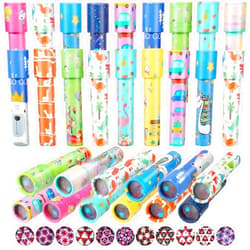 Chivao 30 Pcs Classic Kaleidoscopes Kids Vintage Toys, Return Gifts for Kids Birthday Mini Kaleidoscope Kit for School Classroom Prizes, Stock Stuffers Bag Fillers, Random Colors(Cute Style)