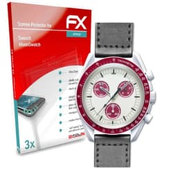 atFoliX Screen Protector Compatible with Swatch MoonSwatch Protector Film, Ultra Clear and Flexible FX Screen Protection Film (3X)