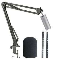 SUNMON Razer Seiren X Mic Boom Arm Stand with Pop Filter, Compatible with Razer Seiren X USB Microphone with Cable Sleeve by SUNMON