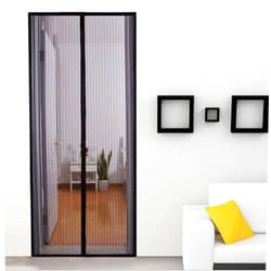 Sumcoo Mesh Screen with Magnetic Closure - SUMCOO Magnetic Screen Door Self-Sealing, Heavy Duty, Keeps Bugs Out Let Breeze in, Pet and Kid Friendly, for Front, Sliding Doors - 39 Inch x 83 Inch