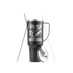 Onebttl Mechanic Gifts for Men, Gifts for Him, 40oz Tumbler with Handle and Straw, Insulated Coffee Mug with Lid, I Still Play with The Blocks