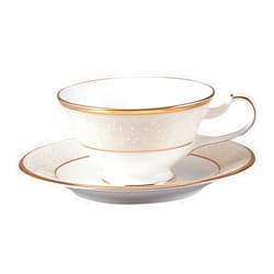 Noritake T59587/4753 Cup & Saucer (Coffee Tea), 8.7 fl oz (220 cc), White Palace Bone China