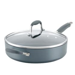 Anolon Advanced Home Hard Anodized Nonstick Sauté Pan with Helper Handle and Lid, 5 Quart - Moonstone